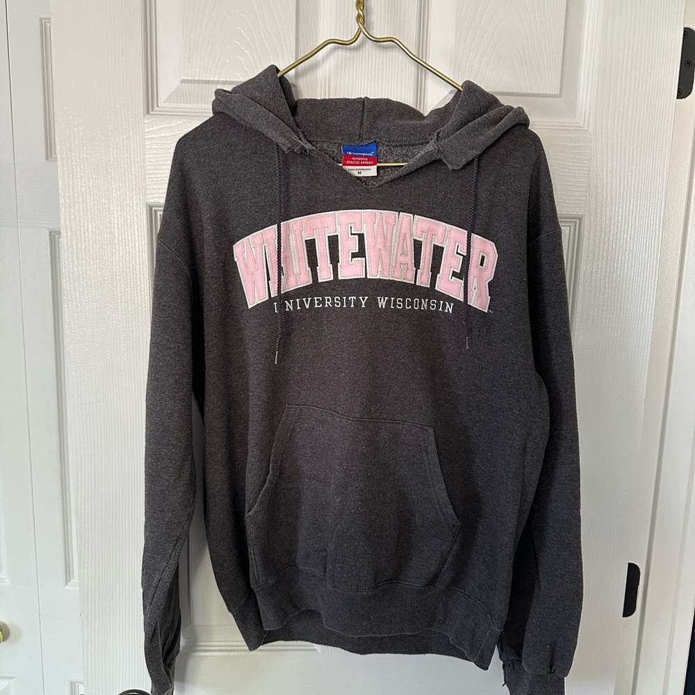 UW- Whitewater Medium Champion Gray Hoodie